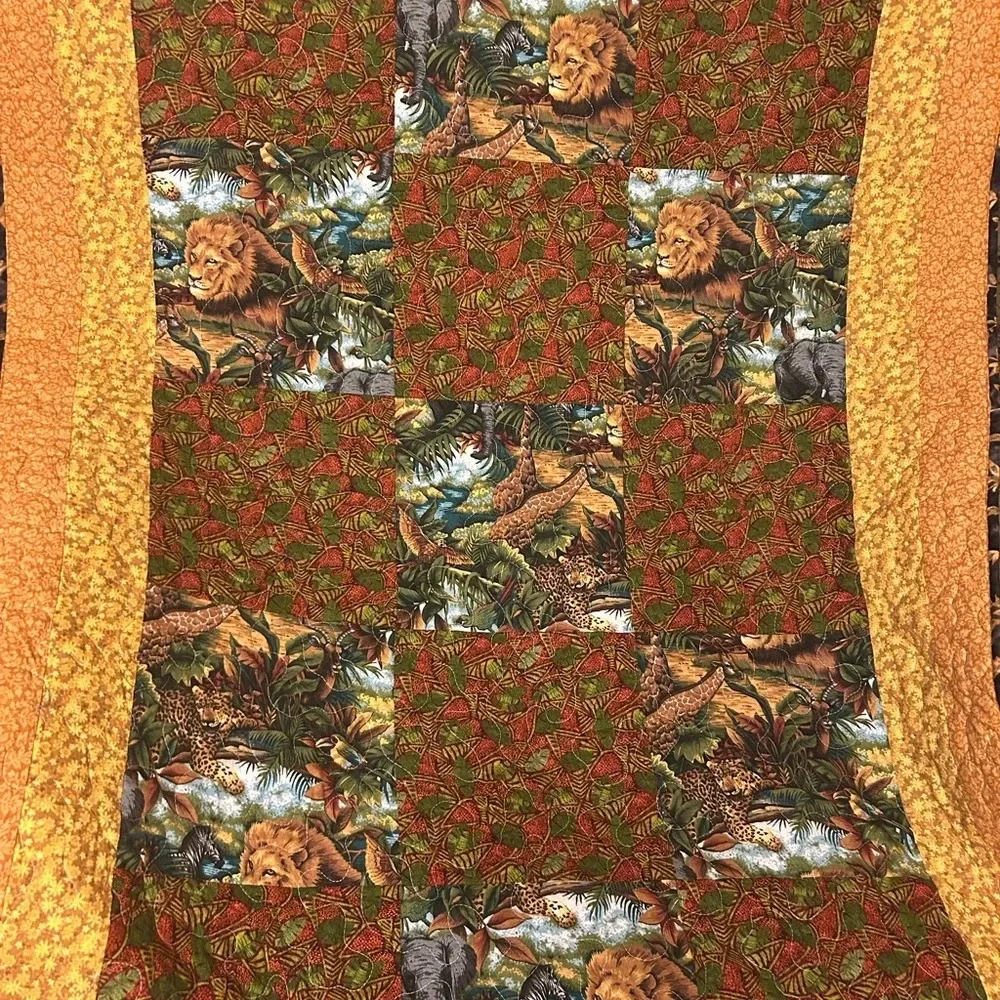 Handmade Wildlife Safari Quilt